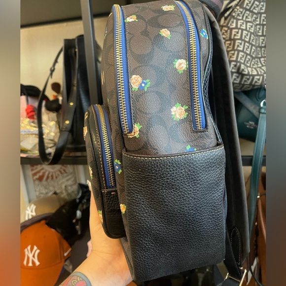 coach backpack rose print Charlie In Tea Floral Nylon Top Closure Nwt Coach Coach Bag Rose